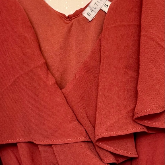 Baltic Born Katya Ruffle Dress - Rosewood - Picture 5 of 5